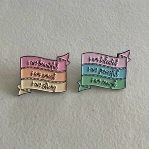 Inspirational Messages Enamel Pins
